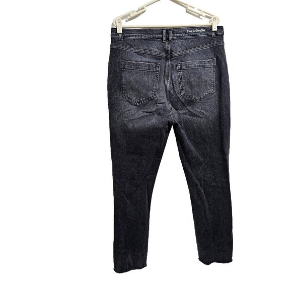 Favorite Daughter Jordie Charcoal Gray Distressed Jeans Size 34 Stretch Cotton - Picture 4 of 16